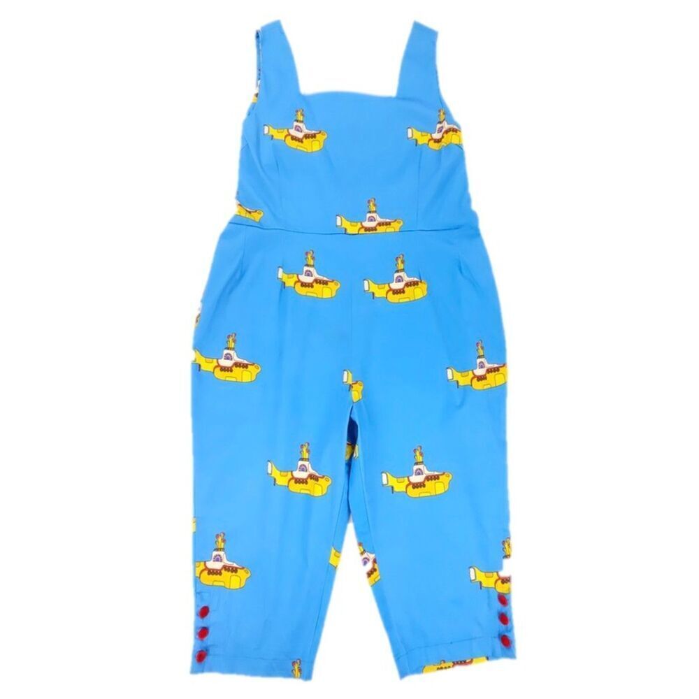 NWT Sarsparilly Beneath The Waves Jumpsuit Yellow Submarine Beatles Novelty 4X